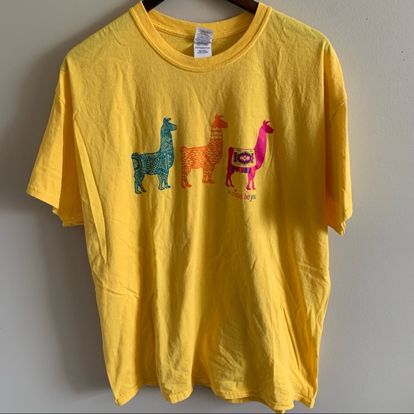 be unique. be you.” Llama Graphic Gildan Tee Sz XL - Picture 4 of 4